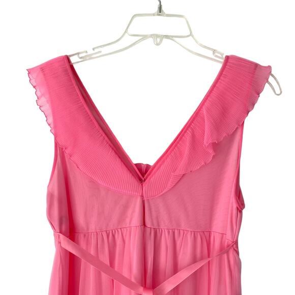 Evette Vintage 1960s Rosette Pink Bubblegum Barbie Nightgown size medium USA - Picture 5 of 8